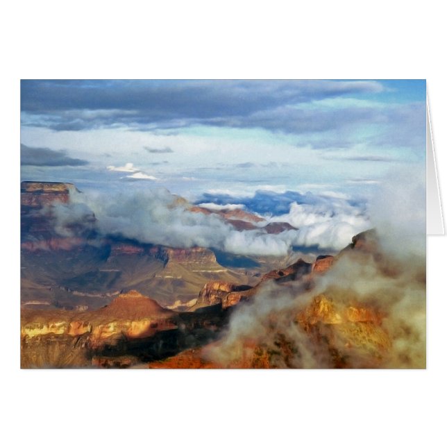 Canyon Clouds Grand Canyon Blank Greeting Card (Front Horizontal)