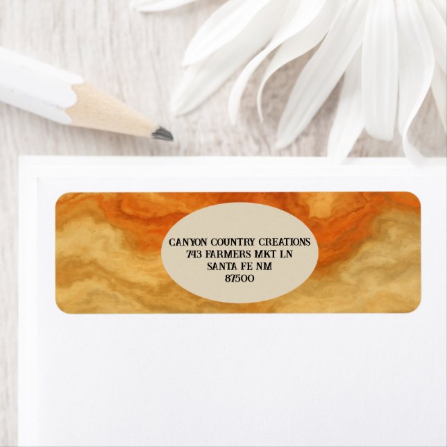 Canyon Colors Natural Earth Tones Custom Label (Insitu)