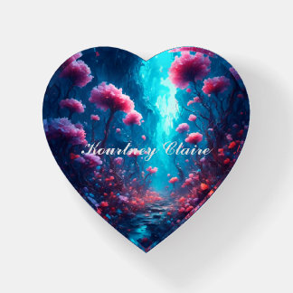 Canyon Crevice Floral Art Paperweight Customizable