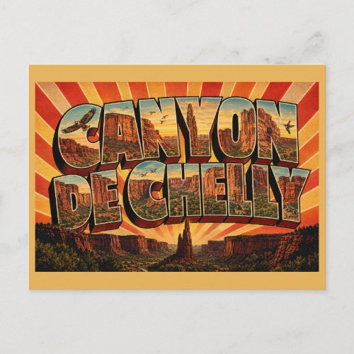 Canyon de Chelly Arizona Sandstone Canyon Art Postcard