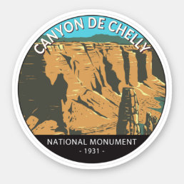 Canyon De Chelly National Monument Vintage Circle Sticker