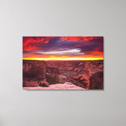 Canyon de Chelly sunset Arizona Canvas Print