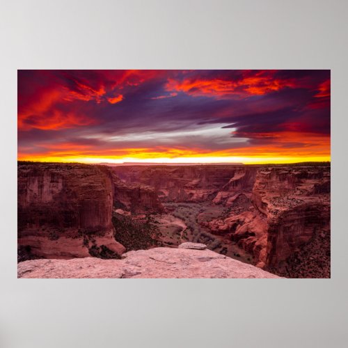 Canyon de Chelly sunset Arizona Poster