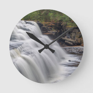 Canyon Falls On The Sturgeon River Near Anse Round Clock