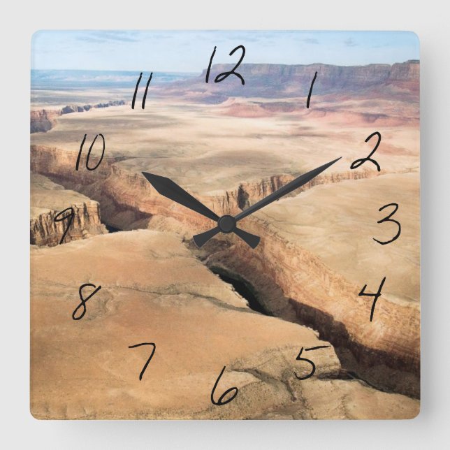 Canyon in the Canyon Square Wall Clock (Front)