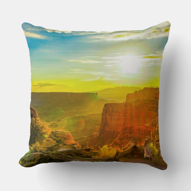 Canyon lands National Park Moab Utah Throw Pillow (Front)
