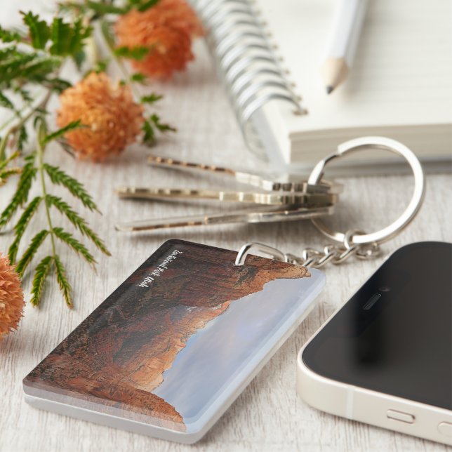 Canyon Overlook Zion National Park, Utah  Keychain (Front Right)