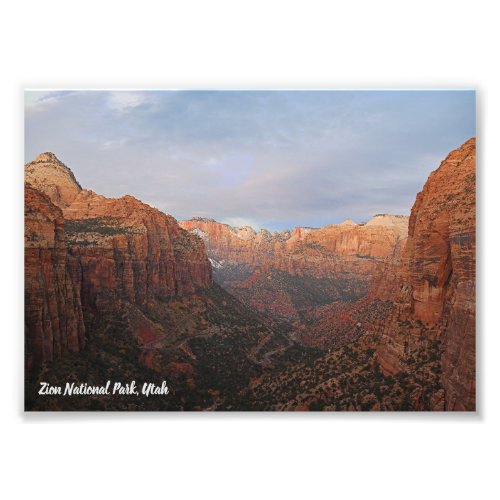 Canyon Overlook Zion National Park Utah  Photo Print