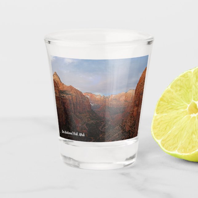 Canyon Overlook Zion National Park, Utah  Shot Glass (Front)