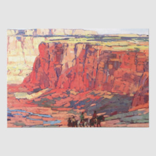 “Canyon Riders” Western art by Edgar Payne Tissue Paper