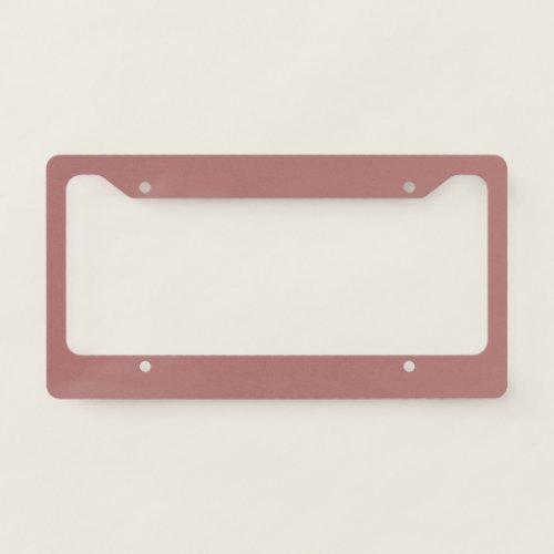 Canyon Rose Solid Color License Plate Frame