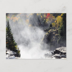 Canyon Ste-Anne Waterfall Mist Quebec Postcard