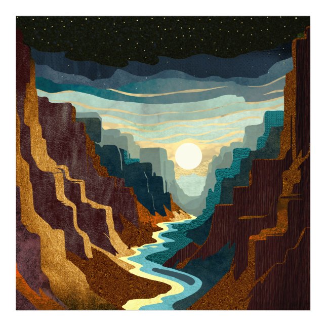 Canyon Sunset Landscape Photo Print (Front)