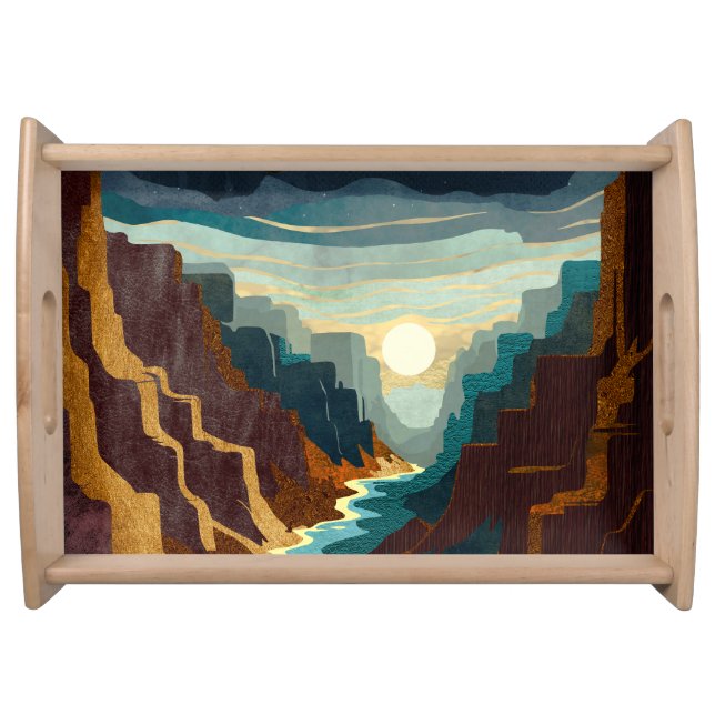 Canyon Sunset Landscape Serving Tray (Front)