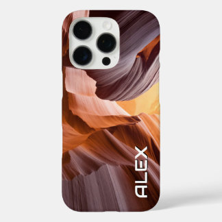 Canyon Wave Sandstone Pattern Earthy Tones iPhone 16 Pro Case