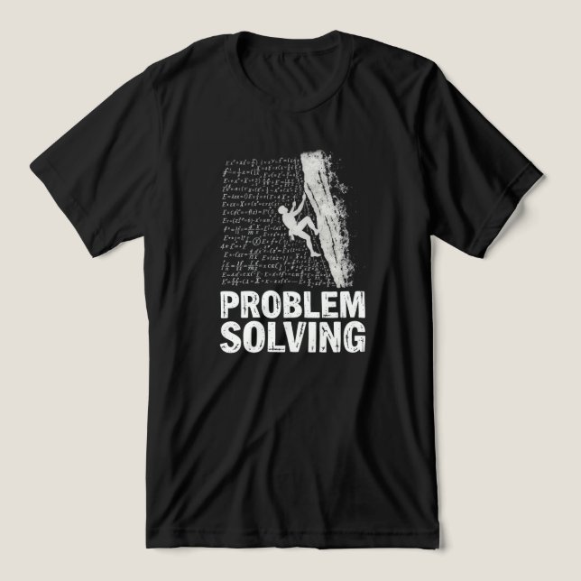 Canyoning Problem Solving  – Funny Outdoor  Tri-Blend Shirt (Design Front)