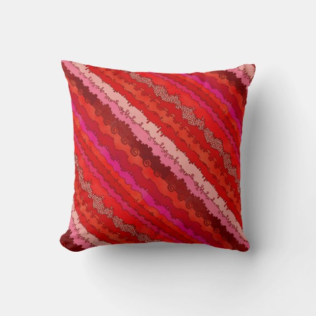 Canyonlands in Shades of Red Throw Pillow (Front)