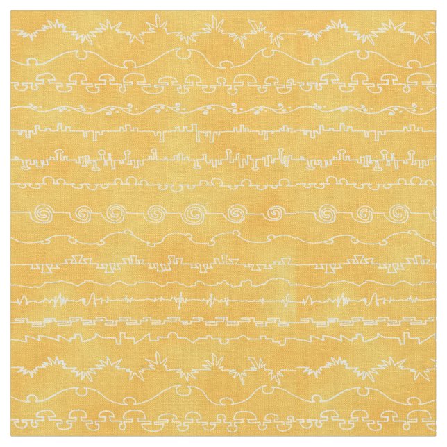 Canyonlands in Yellow and Saffron Fabric (Close Up)
