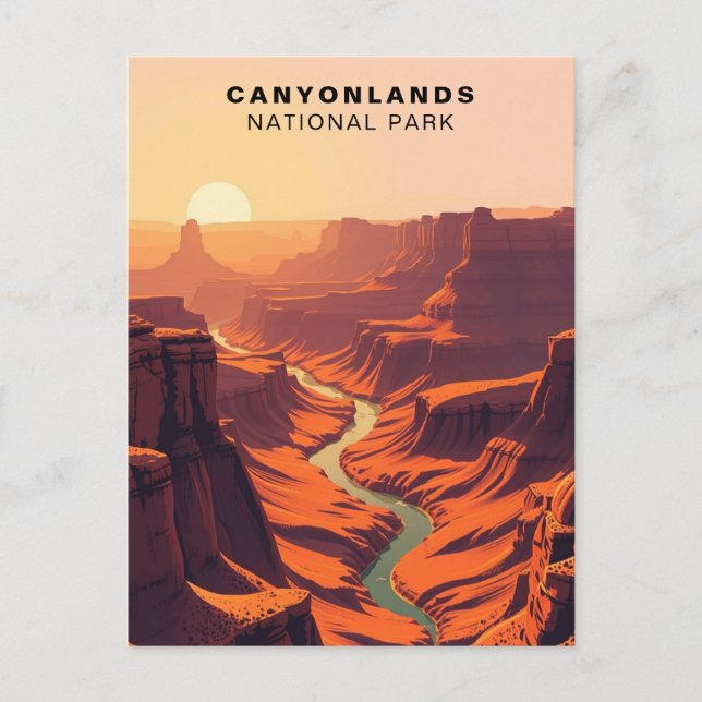 Canyonlands National Park Art USA Postcard (Front)