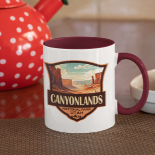 Canyonlands National Park Illustration Retro Mug