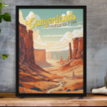 Canyonlands National Park Illustration Retro Poster at Zazzle