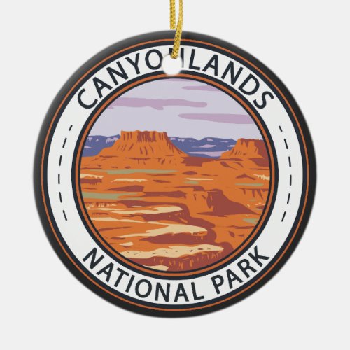 Canyonlands National Park Island In the Sky Badge Ceramic Ornament