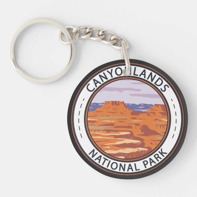 Canyonlands National Park Island In the Sky Badge Keychain (Front)