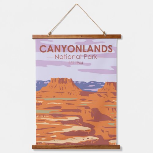 Canyonlands National Park Island In the Sky Retro Hanging Tapestry