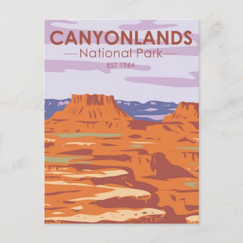 Canyonlands National Park Island In the Sky Retro Postcard