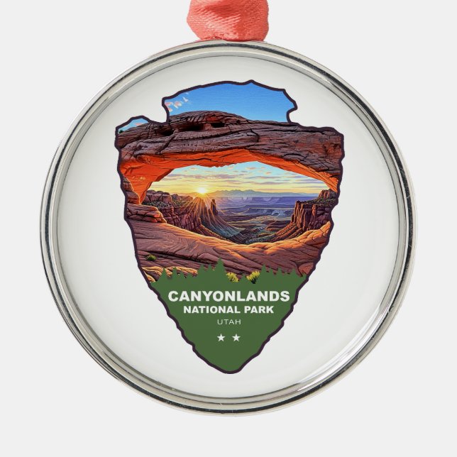 Canyonlands National Park Mesa Arch Arrowhead Metal Ornament (Front)