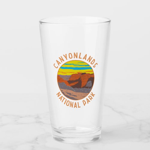 Canyonlands National Park Moab Travel Art Vintage Glass