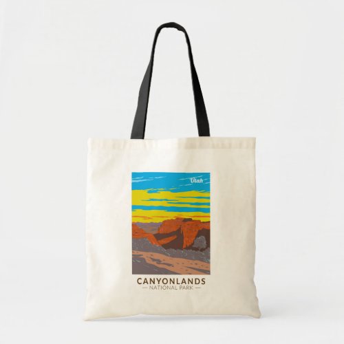 Canyonlands National Park Moab Travel Art Vintage Tote Bag