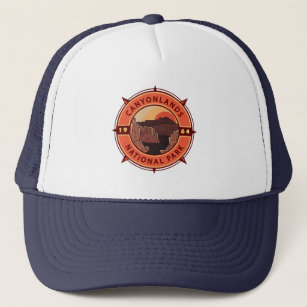 Canyonlands National Park Retro Compass Emblem Trucker Hat