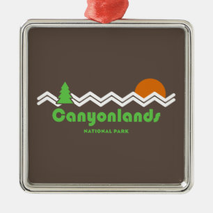 Canyonlands National Park Retro Metal Ornament