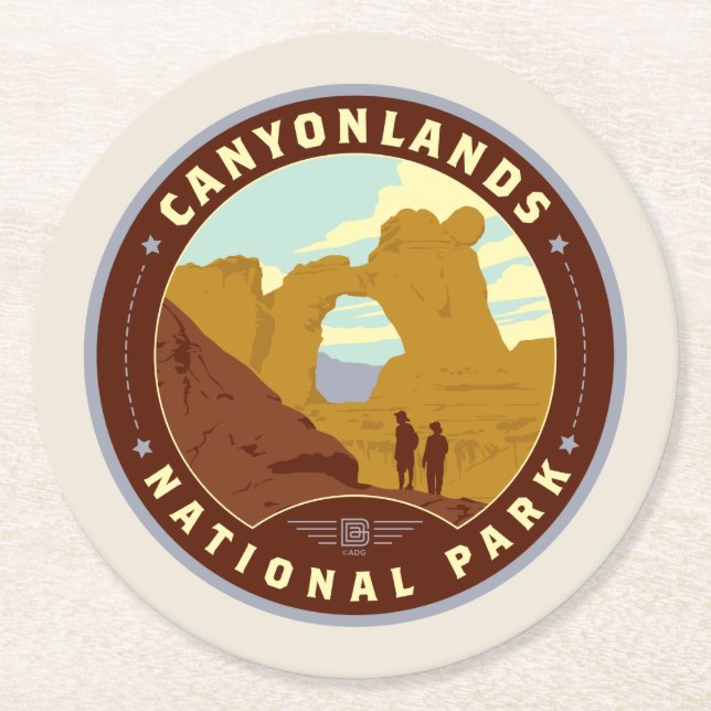 Canyonlands National Park Round Paper Coaster (Front)
