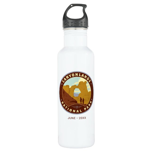 Canyonlands National Park Stainless Steel Water Bottle (Front)