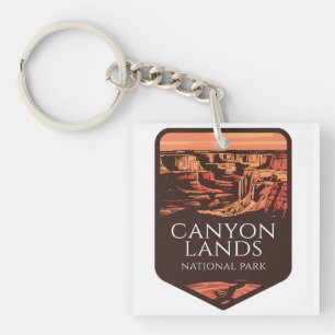 Canyonlands National Park Sunset Emblem Keychain