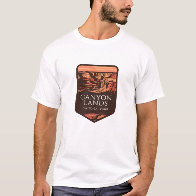 Canyonlands National Park Sunset Emblem T-Shirt (Front)