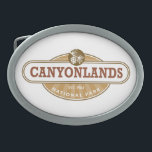 Canyonlands National Park Utah Belt Buckle<br><div class="desc">Canyonlands National Park is in southeastern Utah near Moab & preserves a colorful landscape eroded into countless canyons, mesas and buttes by the Colorado River & Green River. The park is divided into 4 districts: the Island in the Sky, the Needles, the Maze, & the rivers. Two large river canyons...</div>