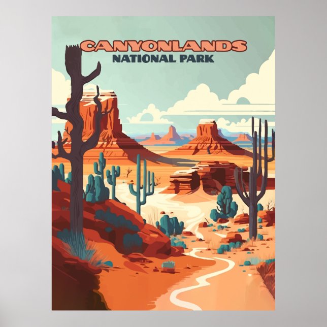 Canyonlands National Park Utah Desert Mountains Poster (Front)