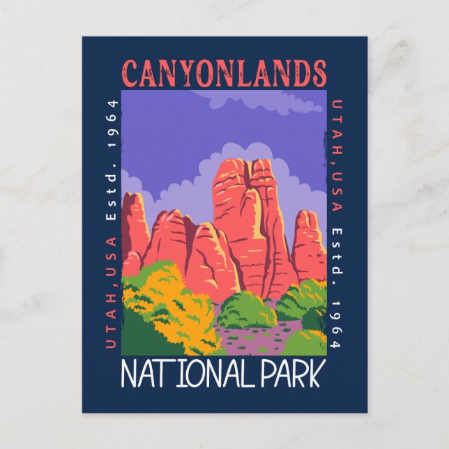 Canyonlands National Park Utah Distressed Postcard (Front)