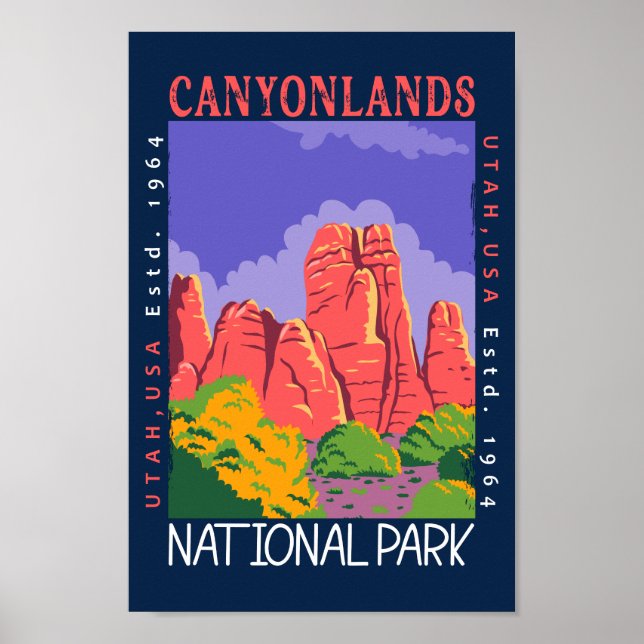 Canyonlands National Park Utah Distressed Poster (Front)