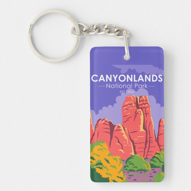  Canyonlands National Park Utah Vintage Keychain (Front)