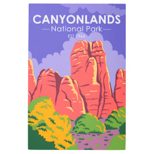 Canyonlands National Park Utah Vintage Metal Print