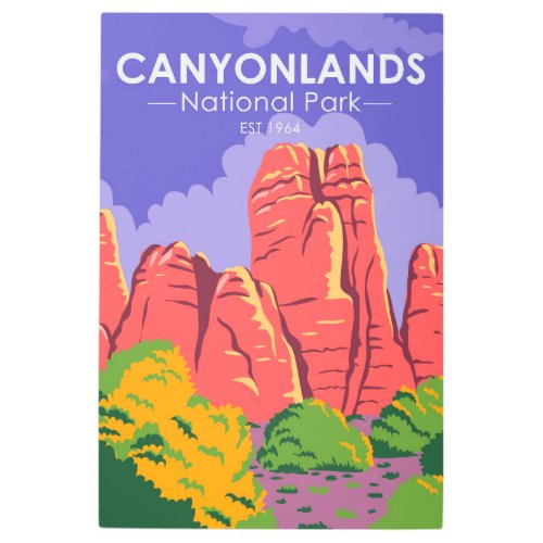  Canyonlands National Park Utah Vintage Metal Print