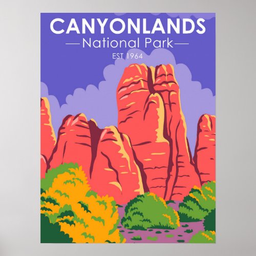 Canyonlands National Park Utah Vintage Poster