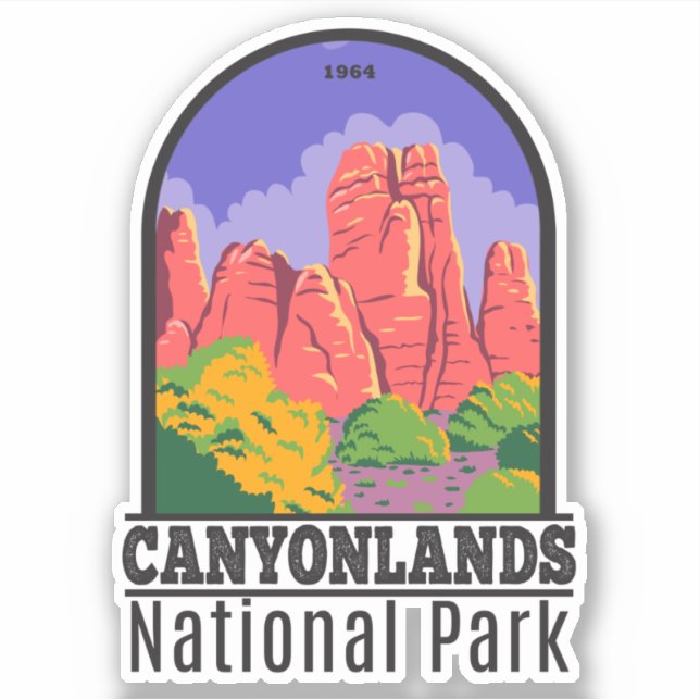Canyonlands National Park Utah Vintage Sticker (Front)