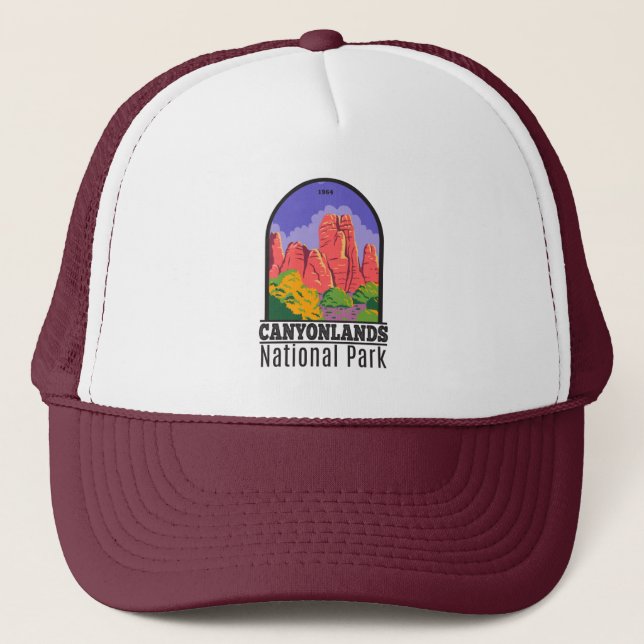 Canyonlands National Park Utah Vintage Trucker Hat (Front)