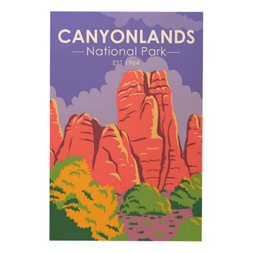  Canyonlands National Park Utah Vintage Wood Wall Art