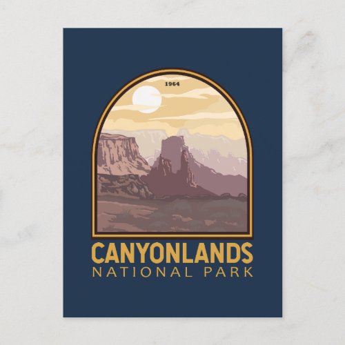 Canyonlands National Park Vintage Emblem Postcard